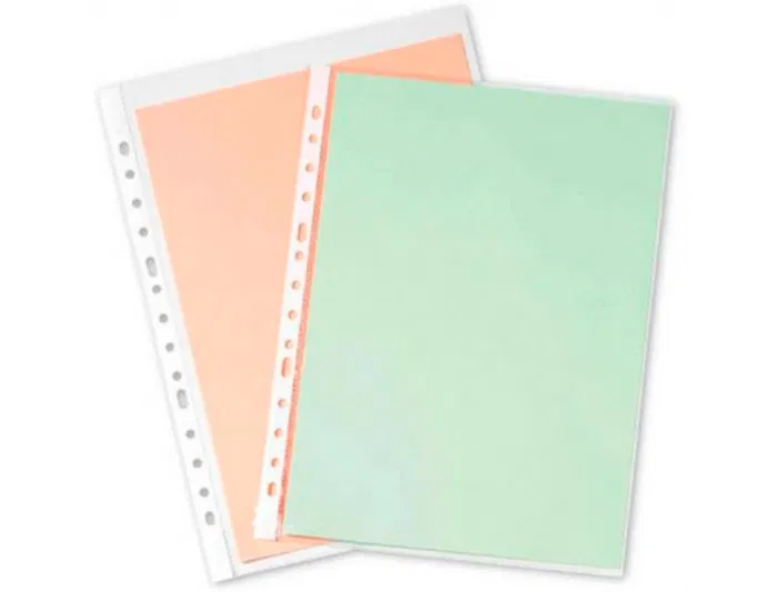 Q-connect Funda Multitaladro Cristal Folio 120 Micras Caja 100 Unidades