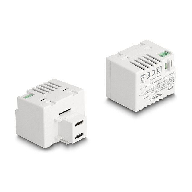 DeLOCK Módulo Keystone con 2 puertos de carga USB Type-C™ PD 20 W blanco DeLOCK Módulo Keystone con 2 puertos de carga USB Type-C™ PD 20 W blanco