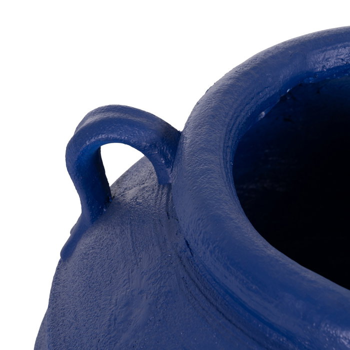 Vasija Azul Oscuro Resina Decoración 56 X 56 X 60 cm