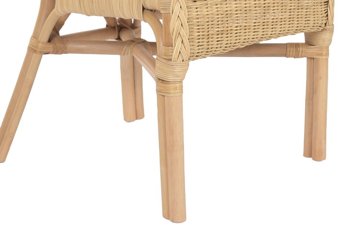 DKD Home Decor Silla Balines Ratán Natural 60 x 78 x 60 cm (2 Unidades)