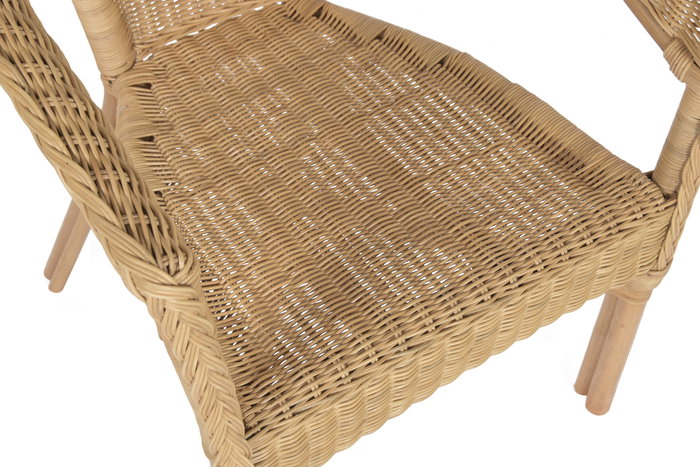 DKD Home Decor Silla Balines Ratán Natural 60 x 78 x 60 cm (2 Unidades)