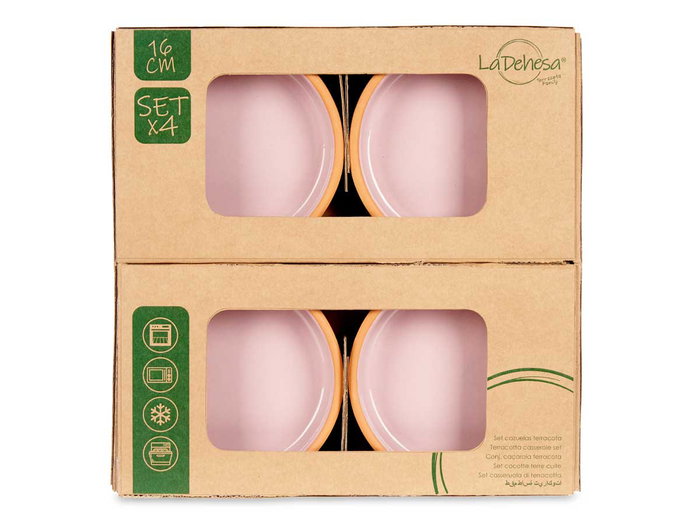 La Dehesa Set 4 Cazuelas Barro 16 cm Color Rosa (Set de 6) La Dehesa Set 4 Cazuelas Barro 16 cm Color Rosa (Set de 6)