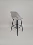 BORDECOR Sillón Tapizado Gris con Estructura Metálica Negra