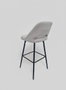 BORDECOR Sillón Tapizado Gris con Estructura Metálica Negra