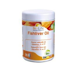 BE-LIFE Fishliver Oil 90 Cápsulas - Aceite de Hígado de Bacalao con Vitamina A y D