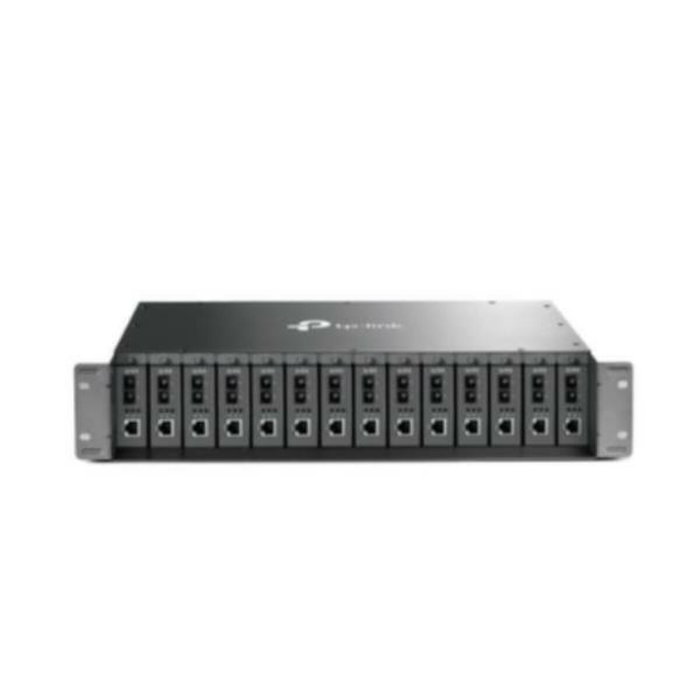 TP-Link TL-MC1400 Chasis para Convertidores de Medio de 14 Ranuras, 2U, Negro