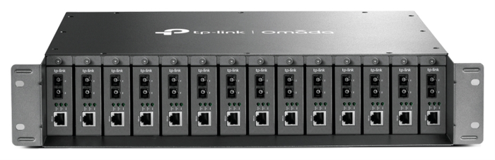 TP-Link TL-MC1400 Chasis para Convertidores de Medio de 14 Ranuras, 2U, Negro