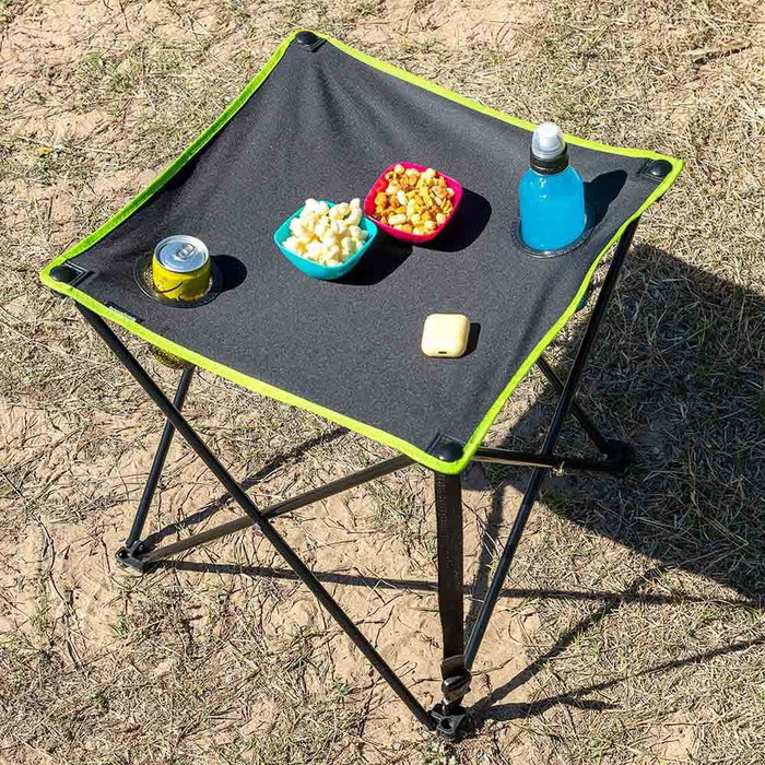 Mesa de Camping Textil Plegable con Funda Cafolby InnovaGoods Mesa de Camping Textil Plegable con Funda Cafolby InnovaGoods