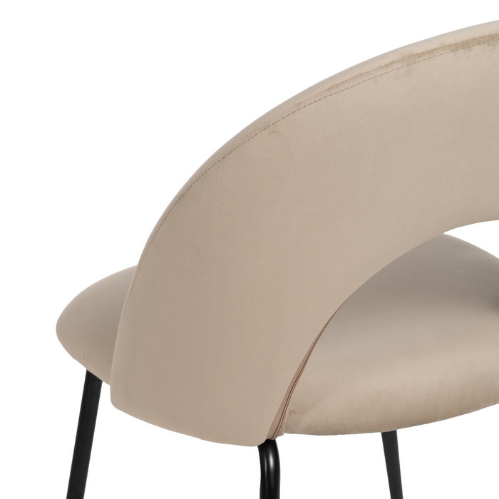 Silla Beige Tejido-Metal Contract 49 X 60 X 81 cm (Set de 4)