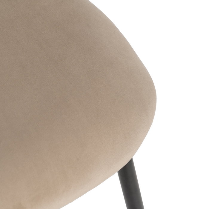 Silla Beige Tejido-Metal Contract 49 X 60 X 81 cm (Set de 4)