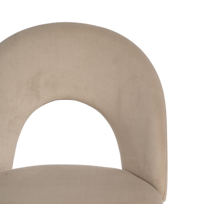 Silla Beige Tejido-Metal Contract 49 X 60 X 81 cm (Set de 4)