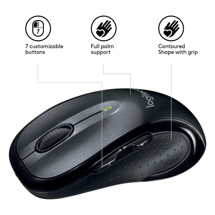 Logitech M510 Ratón Inalámbrico RF Láser Negro Logitech M510 Ratón Inalámbrico RF Láser Negro