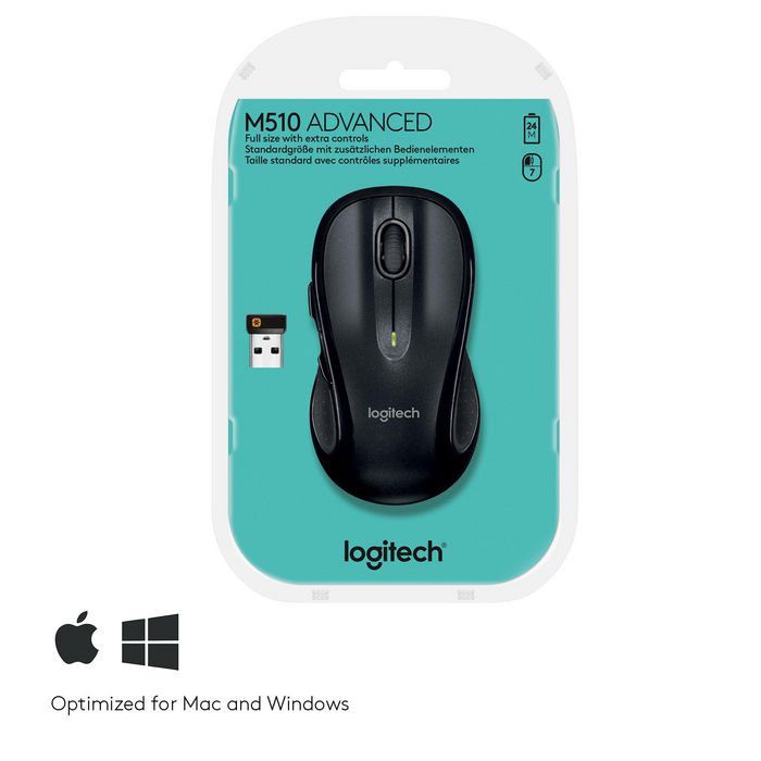 Logitech M510 Ratón Inalámbrico Negro