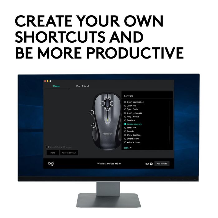 Logitech M510 Ratón Inalámbrico Negro