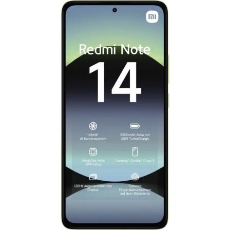 Xiaomi Redmi Note 14 Smartphone 6GB/128GB 6.67" Verde con Cámara 108MP y Batería 5500mAh