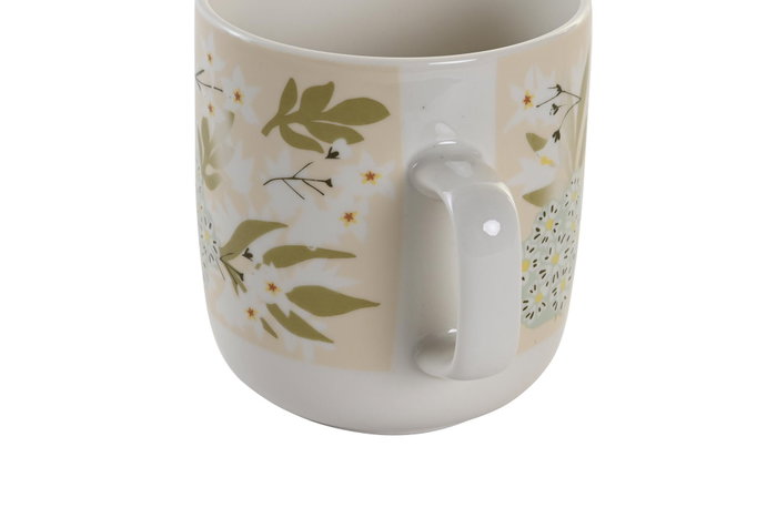 DKD Home Decor Tazas de Porcelana IVY&DAISY 2022, 380ml, Surtido de 2 Colores