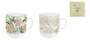 DKD Home Decor Tazas de Porcelana IVY&DAISY 2022, 380ml, Surtido de 2 Colores
