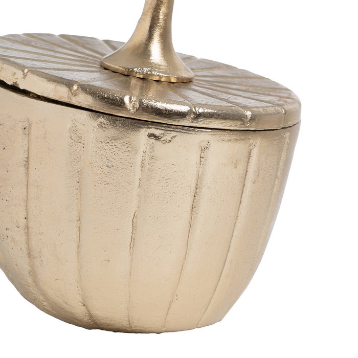 Caja Dorado Metal Decoración 18 X 18 X 38 cm