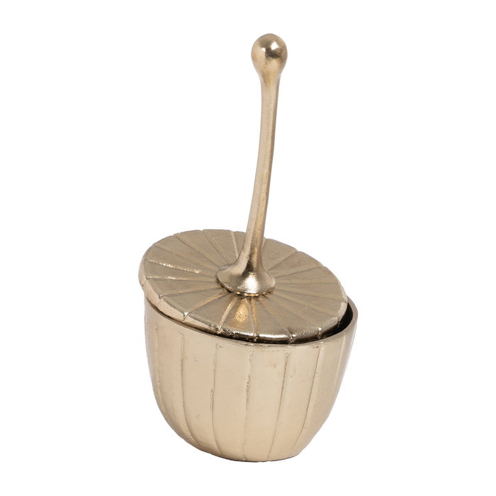 Caja Dorado Metal Decoración 18 X 18 X 38 cm