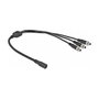 DeLOCK Cable divisor de CC 5,5 x 2,1 mm 1 x hembra a 3 x macho roscable