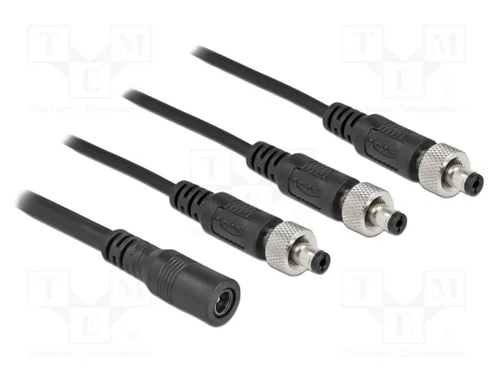 DeLOCK Cable divisor de CC 5,5 x 2,1 mm 1 x hembra a 3 x macho atornillable 86572 DeLOCK Cable divisor de CC 5,5 x 2,1 mm 1 x hembra a 3 x macho atornillable 86572