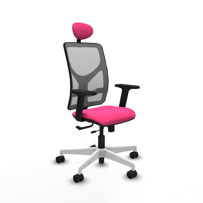PIQUERAS Y CRESPO Silla de oficina Motilla con mecanismo Sincro/Traslack Rosa y Gris PIQUERAS Y CRESPO Silla de oficina Motilla con mecanismo Sincro/Traslack Rosa y Gris