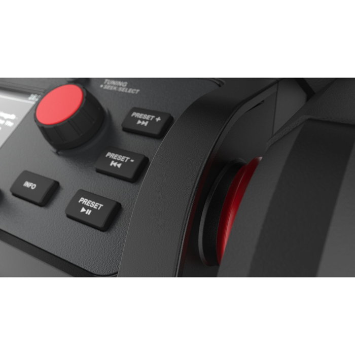 Perfectpro Rockpro Radio de lugar de trabajo Digital DAB+ FM Negro, Rojo