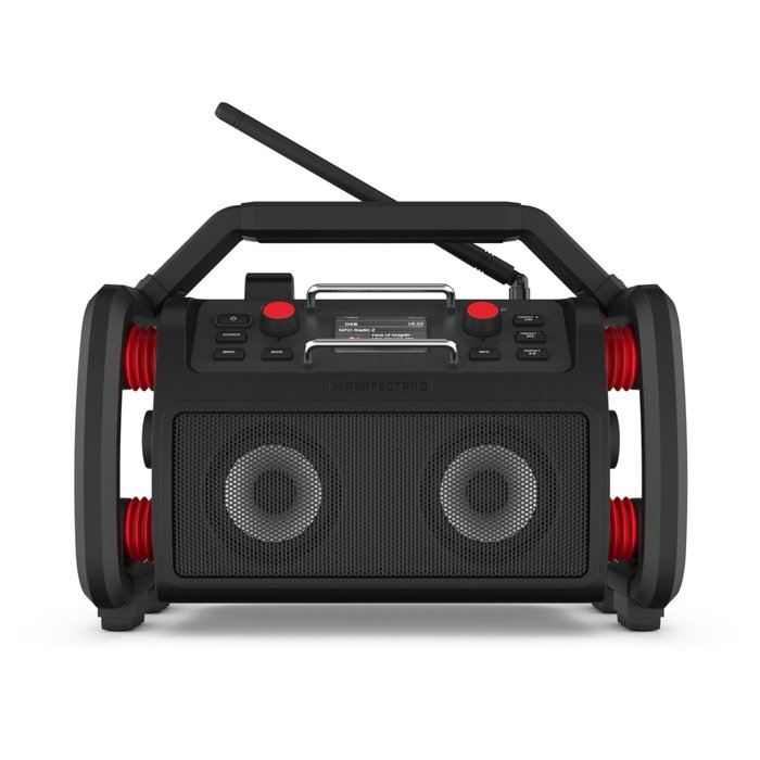 Perfectpro Rockpro Radio de lugar de trabajo Digital DAB+ FM Negro, Rojo