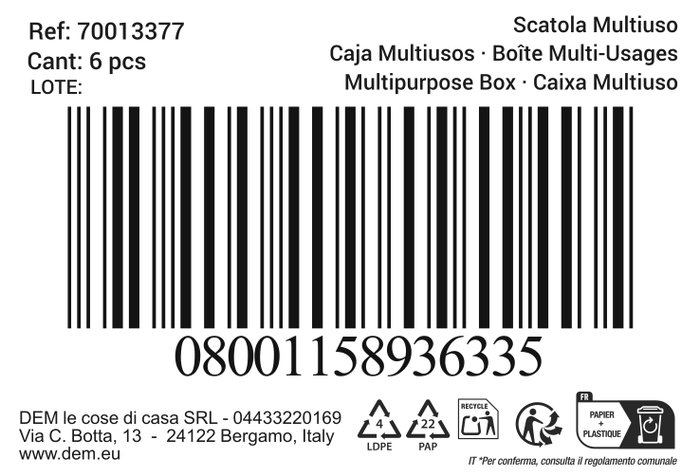 Dem Caja Multiusos Transparente Dem Med