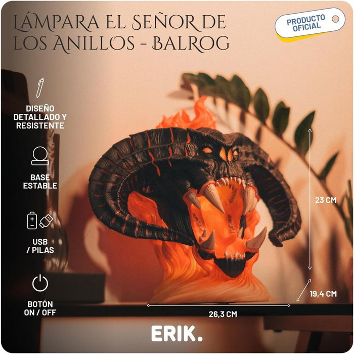 Erik Lámpara Balrog El Señor de los Anillos