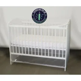 DOMIVA Mosquitera Funda con Cremallera Luminosa - Adaptable para Cunas 60x120 y 70x140 cm - Blanco 100x70x125 cm