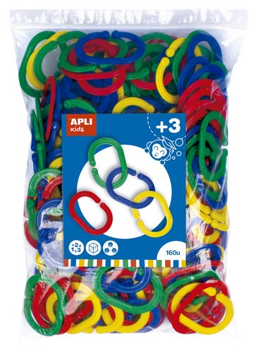 APLI Kids Anillas Engarzables Bolsa de 160 Ud. de Colores Surtidos APLI Kids Anillas Engarzables Bolsa de 160 Ud. de Colores Surtidos