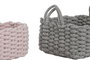 DKD Home Decor Set de 3 Cestas de Cuerda Colección CUERDA Surtido