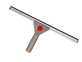 Q-connect Limpiaventanas Industrial, 40 cm de Ancho, Mango y Hoja de Plástico para Limpieza de Cristales