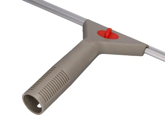 Q-connect Limpiaventanas Industrial, 40 cm de Ancho, Mango y Hoja de Plástico para Limpieza de Cristales