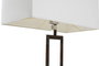 DKD Home Decor Lámpara de sobremesa de acero y mármol cromada