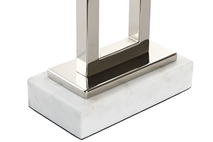 DKD Home Decor Lámpara de sobremesa de acero y mármol cromada DKD Home Decor Lámpara de sobremesa de acero y mármol cromada