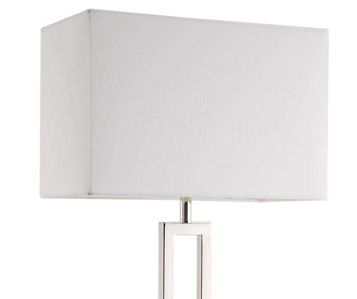 DKD Home Decor Lámpara de sobremesa de acero y mármol cromada