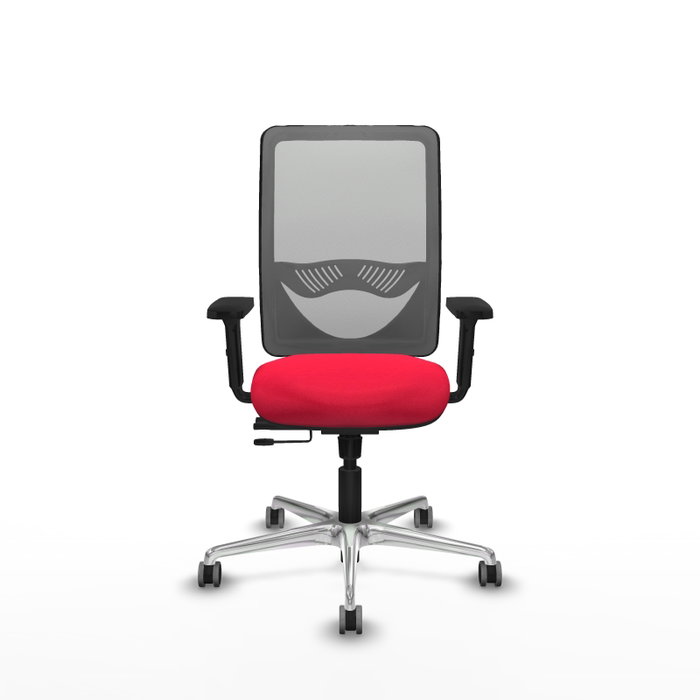 PIQUERAS Y CRESPO Silla de oficina Zulema con mecanismo Sincro/Traslack, Rojo y Gris PIQUERAS Y CRESPO Silla de oficina Zulema con mecanismo Sincro/Traslack, Rojo y Gris