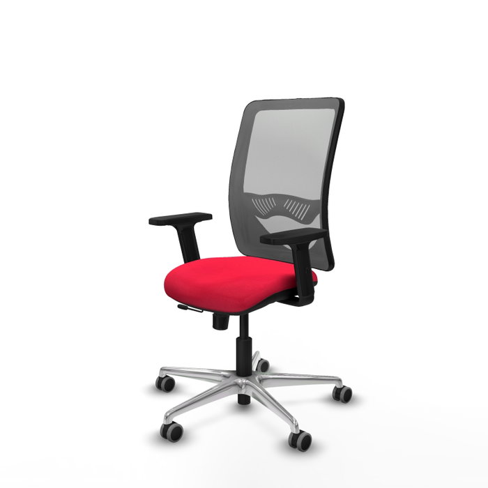 PIQUERAS Y CRESPO Silla de oficina Zulema con mecanismo Sincro/Traslack, Rojo y Gris PIQUERAS Y CRESPO Silla de oficina Zulema con mecanismo Sincro/Traslack, Rojo y Gris
