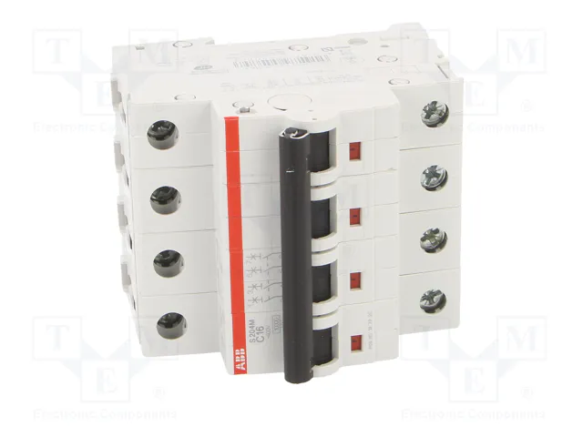 ABB S200M-C16 Interruptor magnetotérmico 4 polos 16A C ABB S200M-C16 Interruptor magnetotérmico 4 polos 16A C