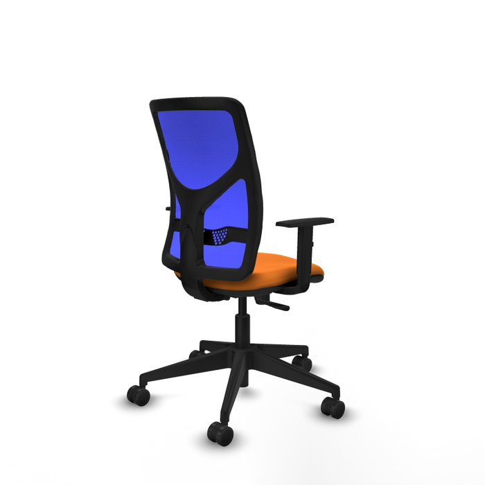 PIQUERAS Y CRESPO Silla de oficina Motilla Naranja y Azul