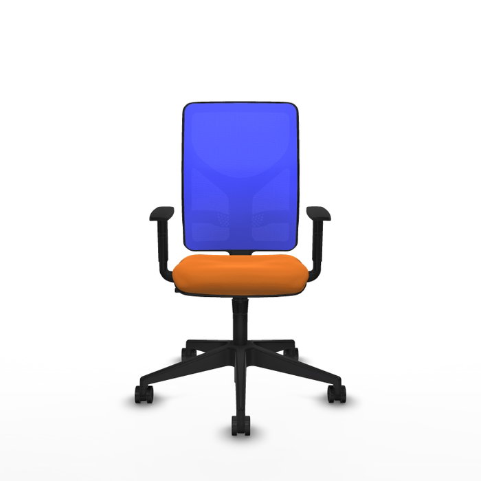 PIQUERAS Y CRESPO Silla de oficina Motilla Naranja y Azul