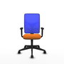 PIQUERAS Y CRESPO Silla de oficina Motilla Naranja y Azul