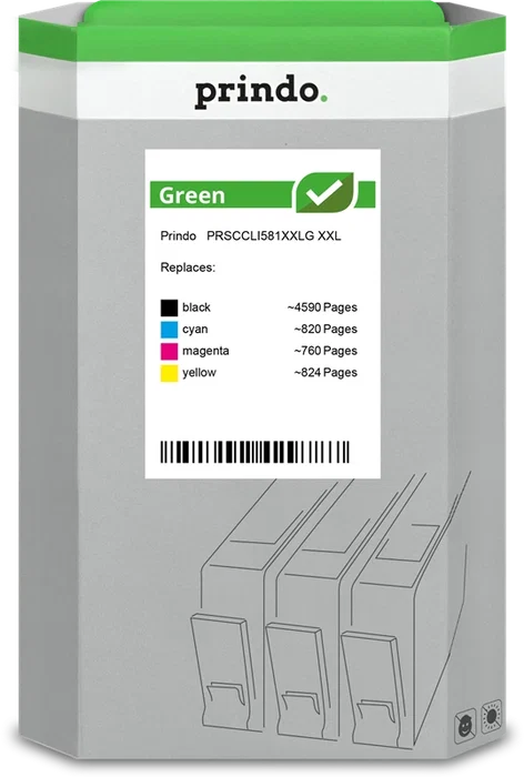 Prindo Green XXL Multipack Negro, Cian, Magenta y Amarillo Prindo Green XXL Multipack Negro, Cian, Magenta y Amarillo
