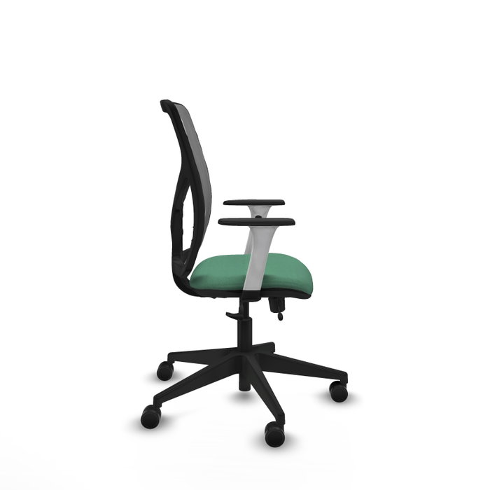 PIQUERAS Y CRESPO Silla de oficina Motilla Sincro/Traslack Verde esmeralda y Gris