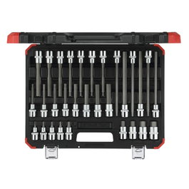 Gedore Juego de 30 dados para puntas de destornillador hexagonales 1/2 pulgadas