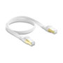 DeLOCK Cable de red RJ45 plano Cat.8.1 U/FTP 0,5 m Blanco
