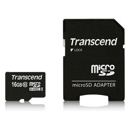 Transcend TS16GUSDHC10 Tarjeta MicroSDHC de 16GB Clase 10, Velocidad de 90MB/s