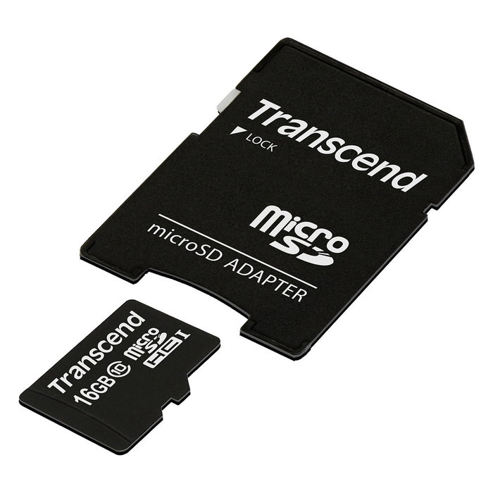 Transcend microSDHC 16GB Clase 10 con adaptador SD